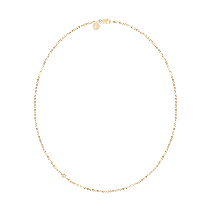 Ladies contemporary necklaces-Fina Gold Plated Necklace w. Zirconia