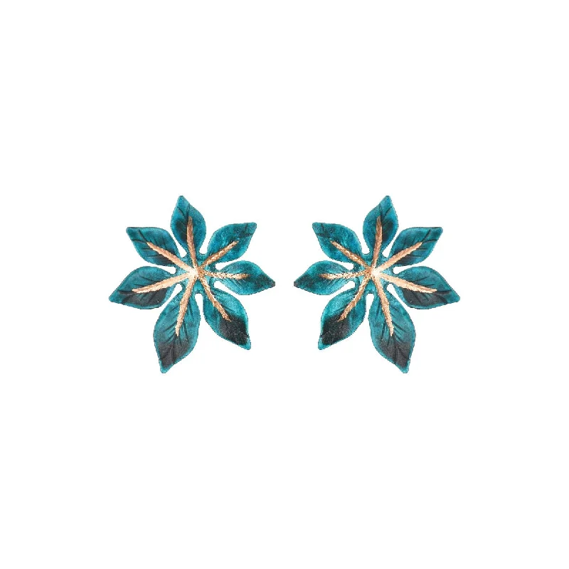 Ladies stud earrings-Mini Teal Laila Earrings