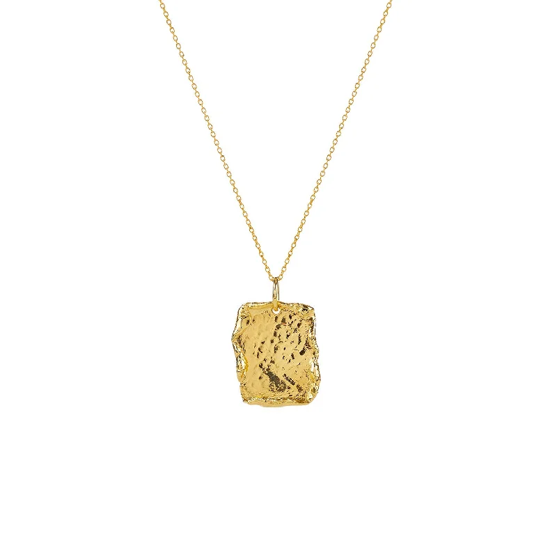 Ladies gold pendant necklaces-The Hera Gold Plated Necklace