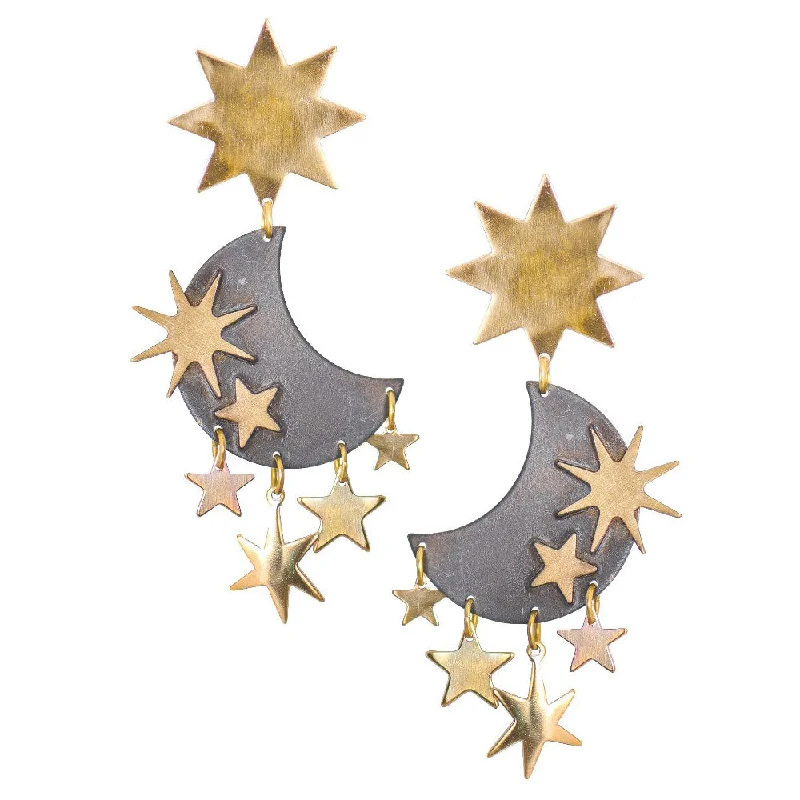 Ladies luxury hoop earrings-Starlight Earrings