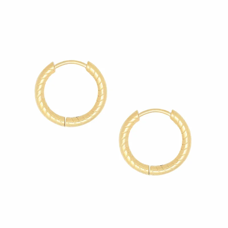 Ladies infinity earrings-Daze Hoop Earrings