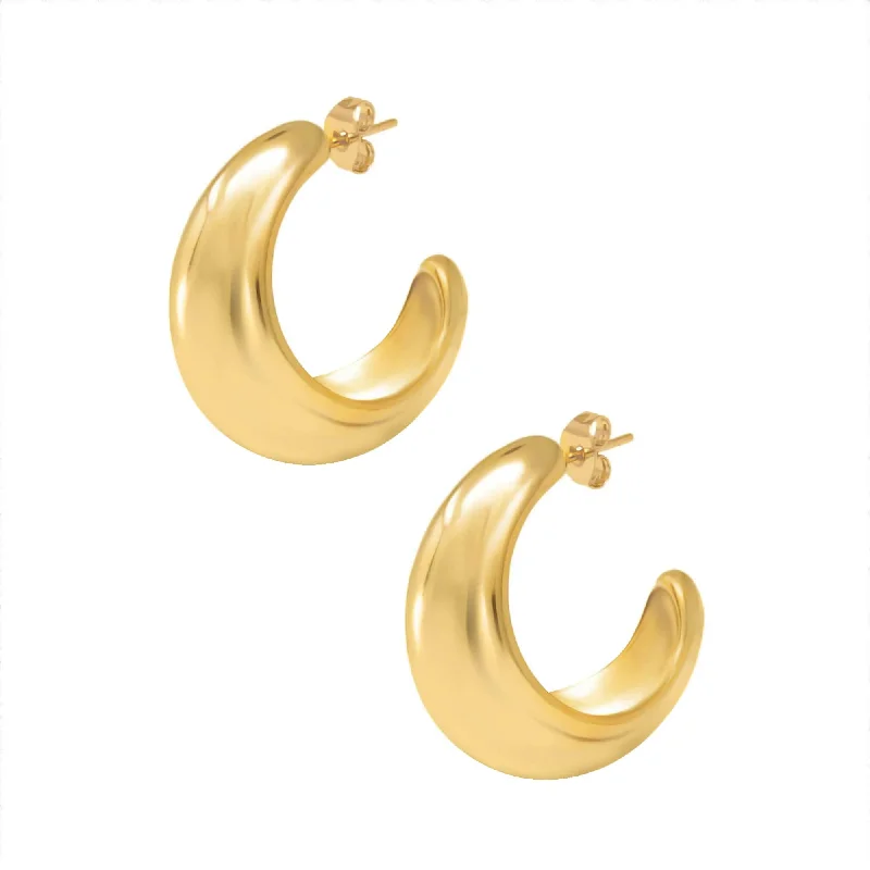 Ladies elegant earrings-Vendetta Hoop Earrings