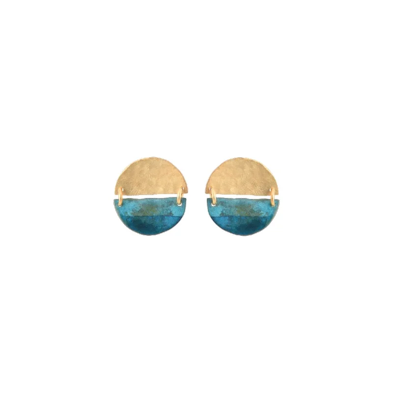 Ladies big hoop earrings-Teal Ayla Earrings