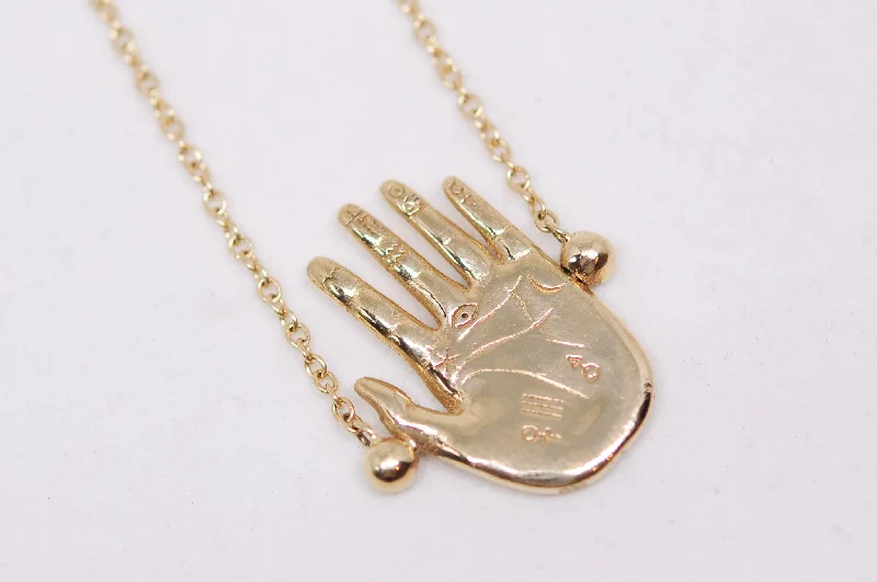 Ladies dainty pendant necklaces-Palmistry Necklace