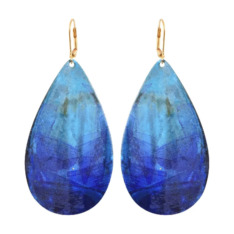 Ladies clip-on earrings-Lazuli Drop Earrings