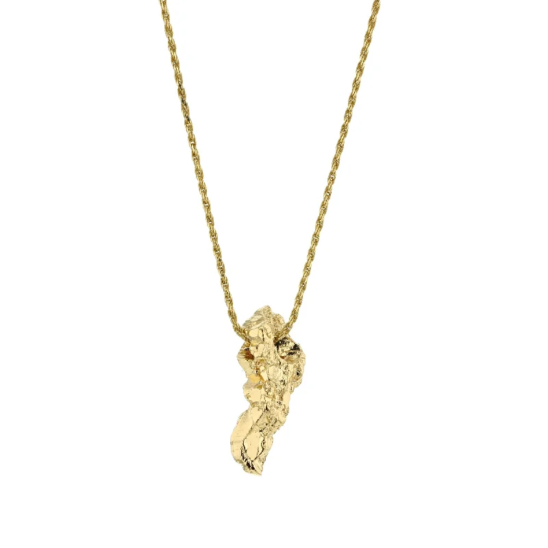 Ladies opal necklaces-Fool's Gold Plated Necklace