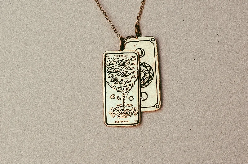 Ladies custom necklaces-The Endless Tarot Card Necklace