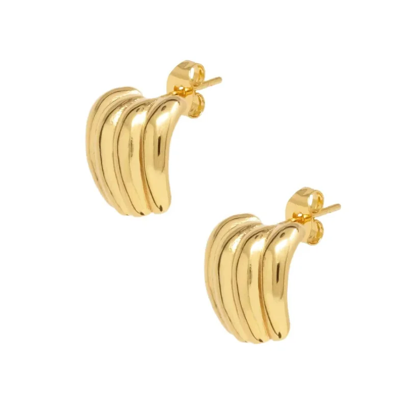 Ladies big hoop earrings-Madden Stud Earrings