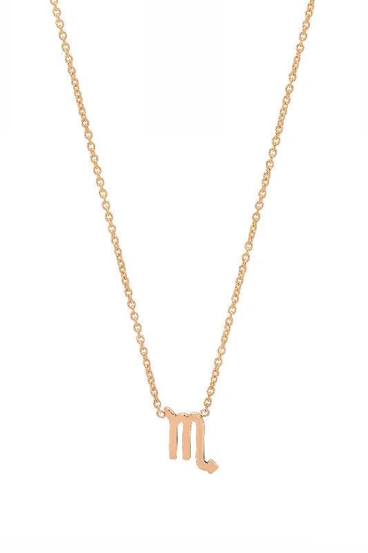 Ladies diamond heart necklaces-Rose Gold Scorpio Necklace