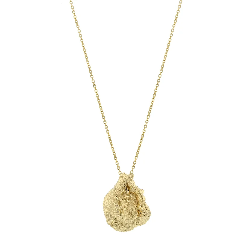 Ladies anniversary necklaces-Primeval Forest Gold Plated Necklace