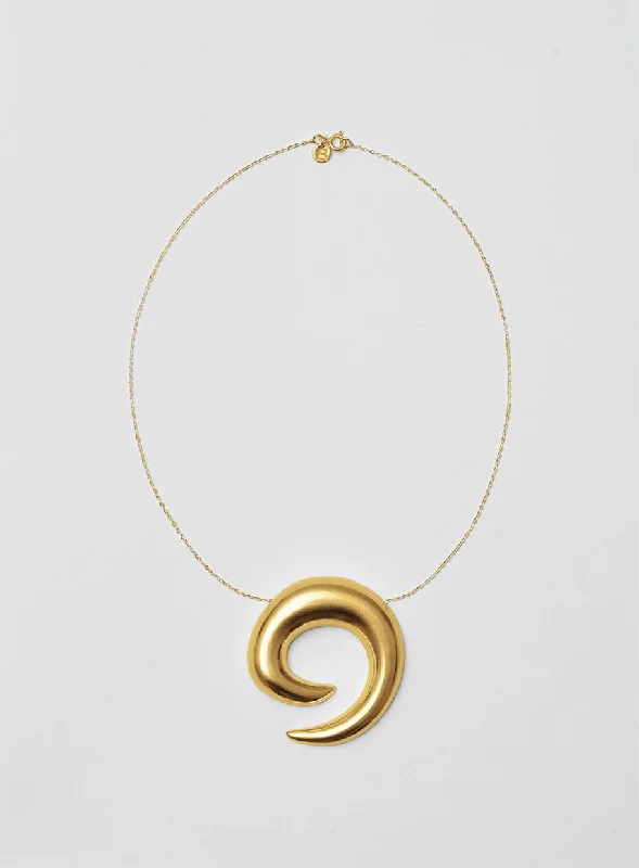 Ladies pearl necklaces-Saturn 14K Gold Plated Necklace