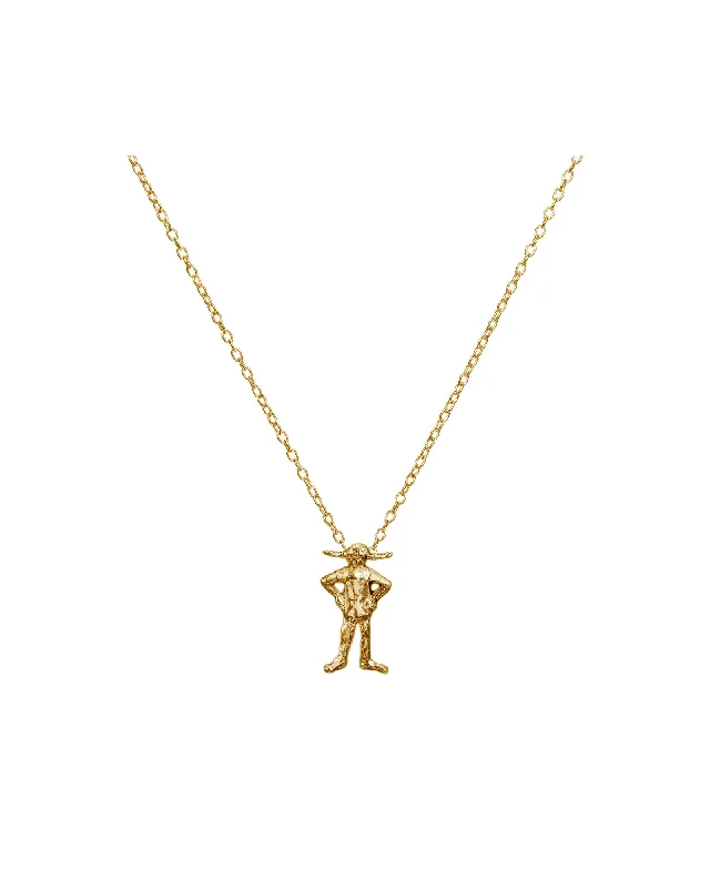 Ladies silver necklaces-Pippi Gold Plated Necklace