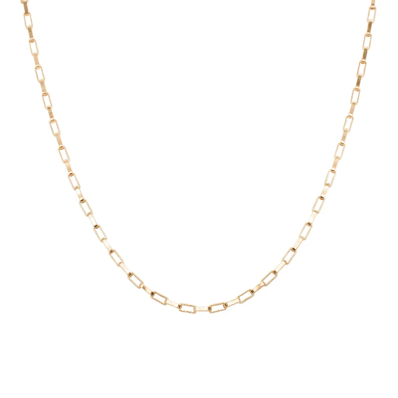 Ladies vintage necklaces-Plain Gold Plated Necklace