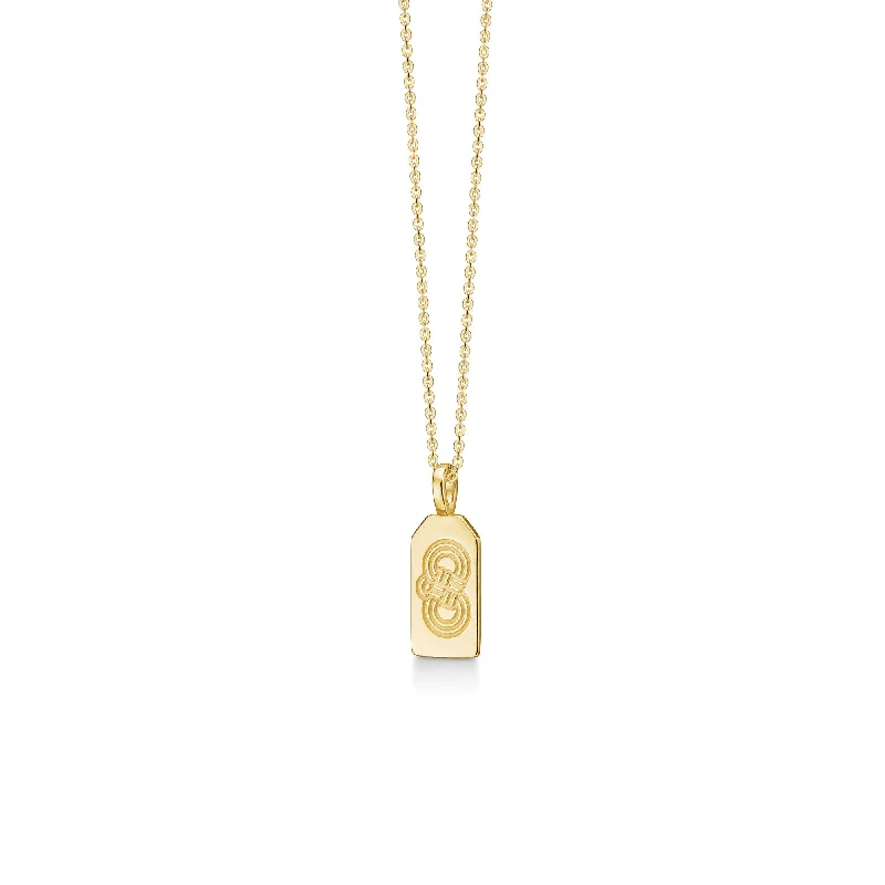 Ladies gemstone necklaces-Omamori Gold Plated Necklace