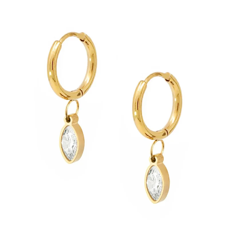 Ladies gold stud earrings-Obsession Hoop Earrings