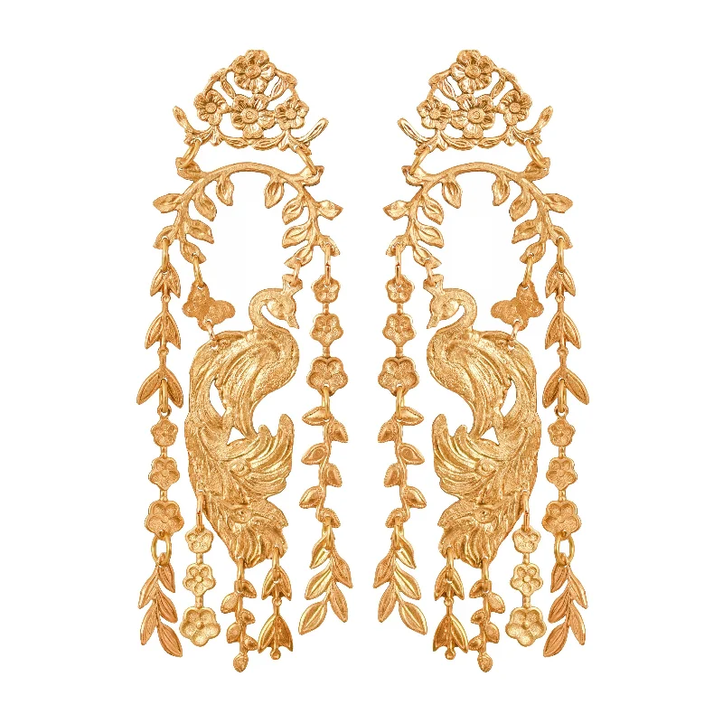 Ladies vintage drop earrings-Palace Garden Earrings