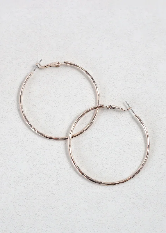 Ladies sterling silver diamond earrings-Classic Gold Hoop Earrings