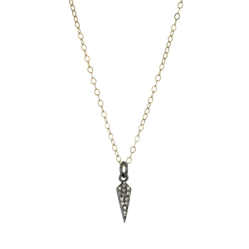 Ladies heart and arrow necklaces-Diamond Dagger Necklace