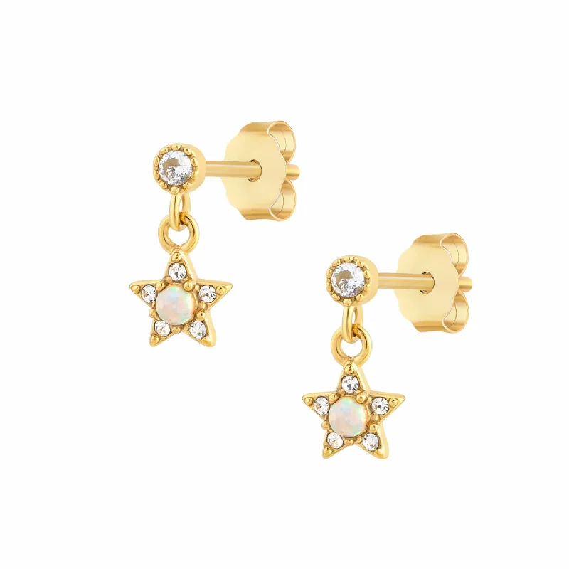 Ladies vintage diamond earrings-Joy Opal Stud Earrings