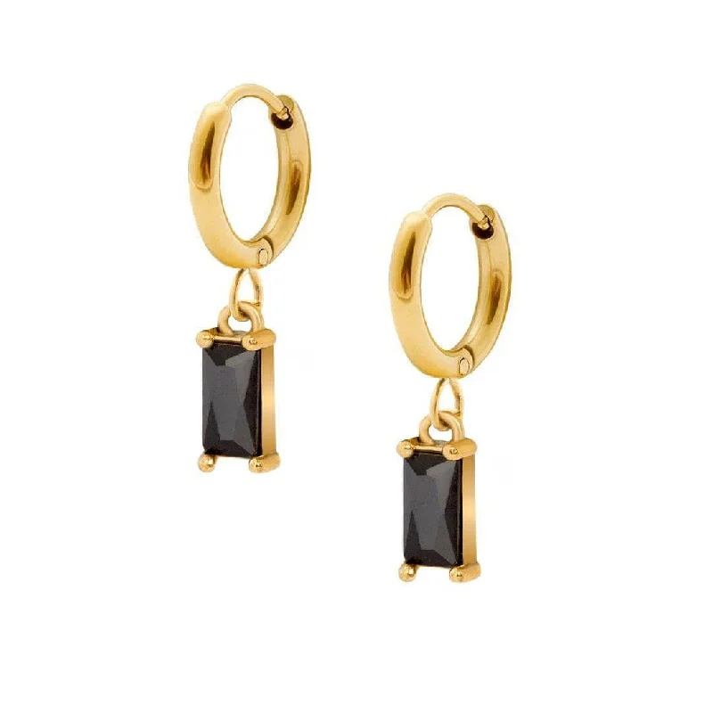 Ladies fashion earrings-Alma Hoop Earrings