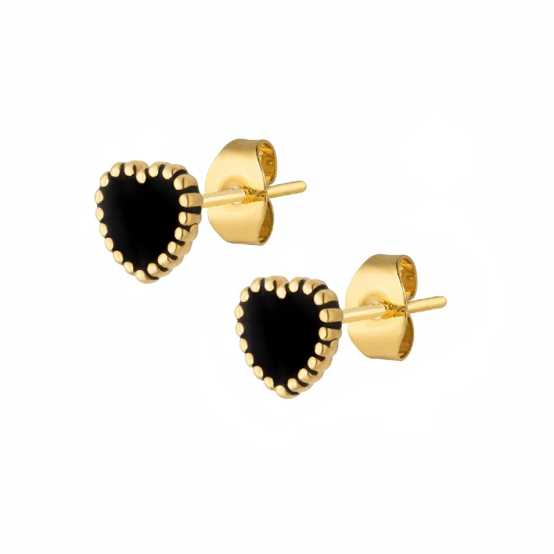 Ladies flower earrings-Sorrow Stud Earrings