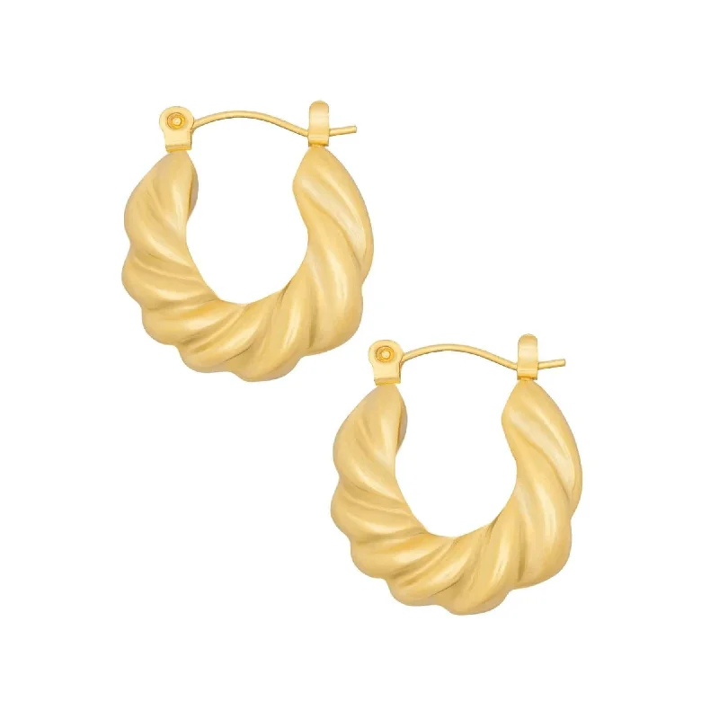 Ladies drop hoop earrings-Erin Hoop Earrings