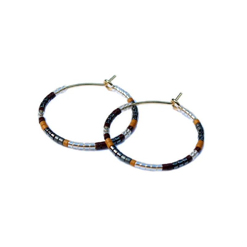 Ladies bridal hoop earrings-Ana Hoops / SM