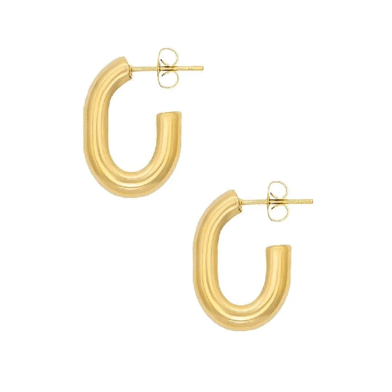 Ladies dangling earrings-Lagoon Hoop Earrings