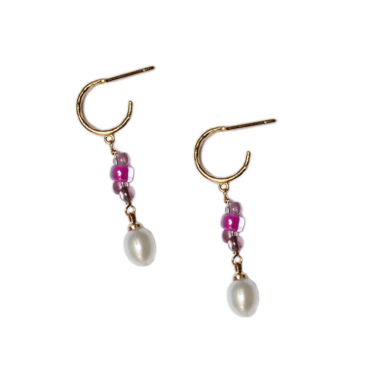 Ladies silver drop earrings-Aurora Earring / Heather