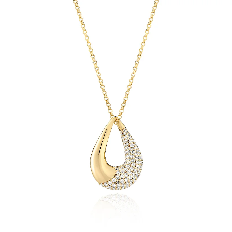 Ladies sterling silver necklaces-Glorenza Gold Plated Necklace w. Zirconia