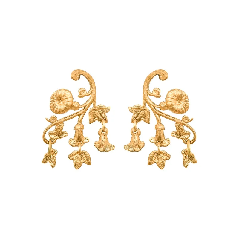 Ladies geometric earrings-Wee Gold Thessaly Earrings