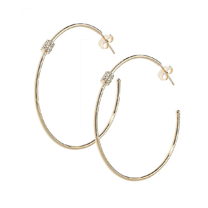 Ladies stud earrings-Fairy Dust Hoops