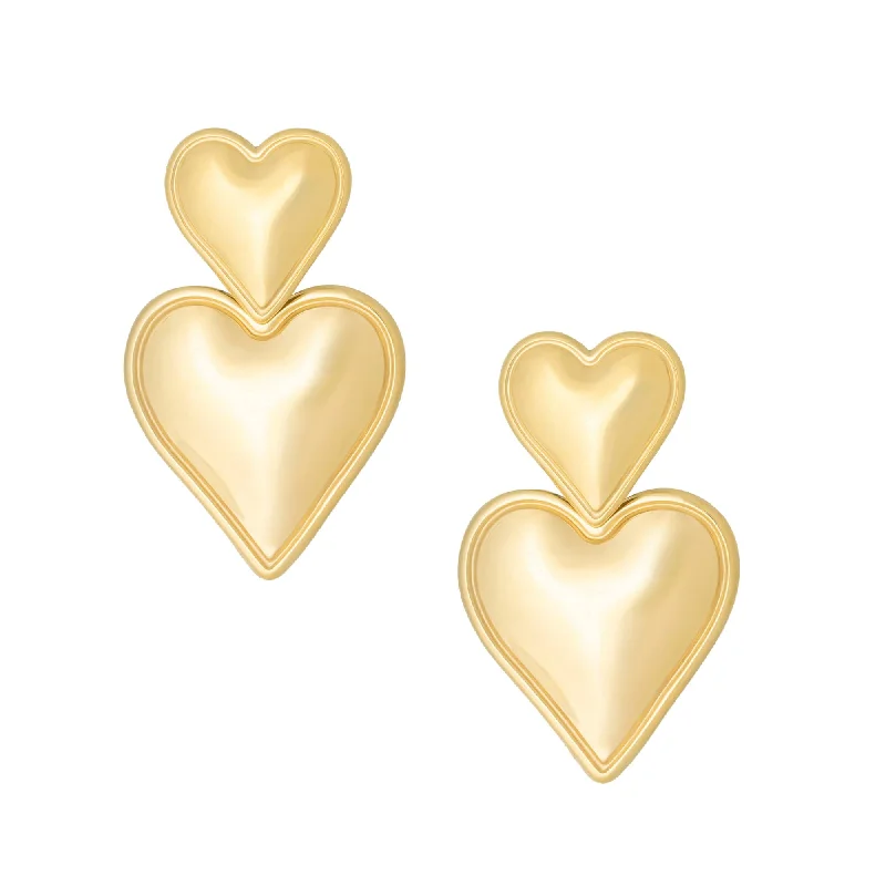 Ladies heart-shaped earrings-Fairytale Stud Earrings