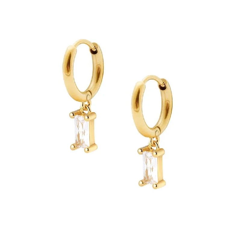 Ladies diamond stud earrings-Athena Hoop Earrings