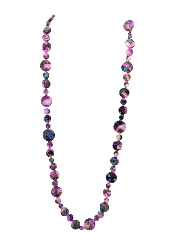 Ladies blue gemstone necklaces-Pink Coin Necklace