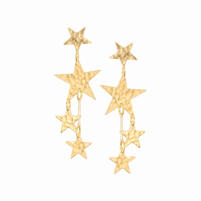 Ladies diamond drop earrings-Little Galaxy Earrings