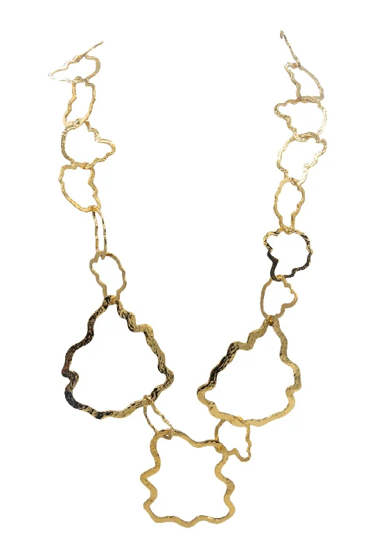 Ladies sapphire necklaces-Gold Cloud Chain Necklace