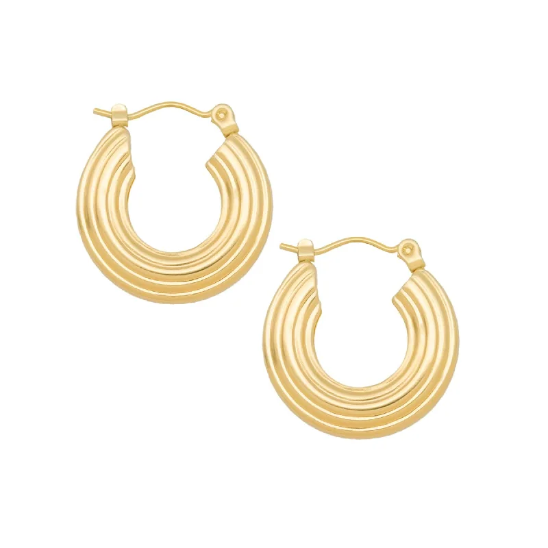 Ladies diamond stud earrings-Lisbon Hoop Earrings