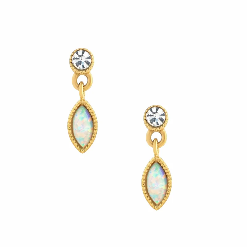 Ladies triangle earrings-Tai Opal Stud Earrings