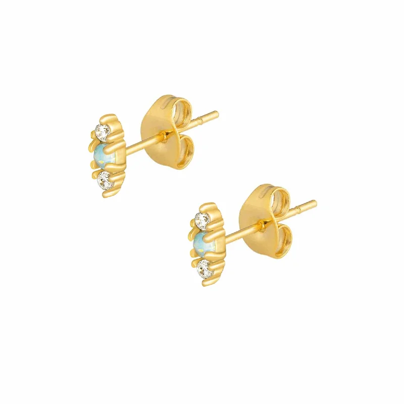 Ladies bridal earrings-Pegasus Opal Stud Earrings