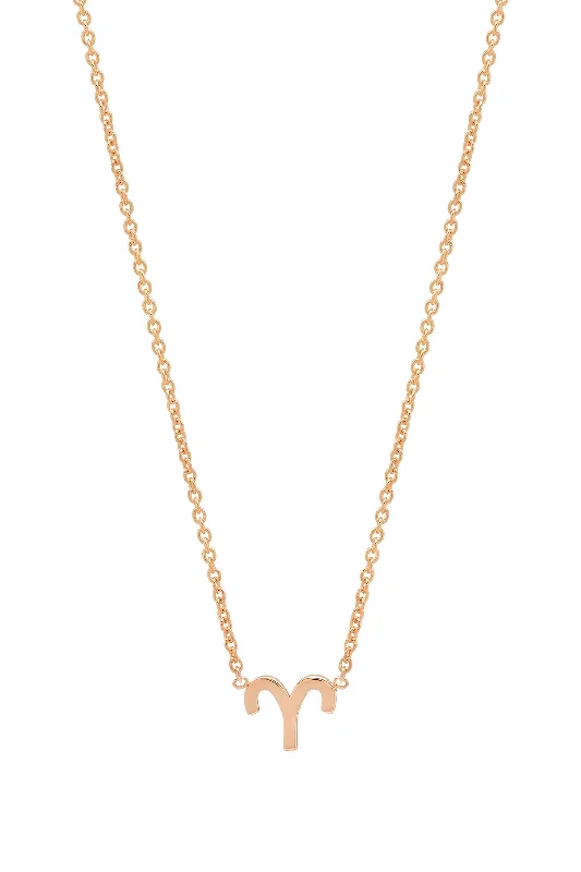 Ladies opal necklaces-Rose Gold Aries Necklace