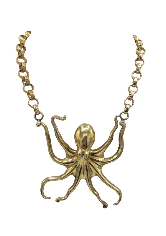 Ladies designer necklaces-Octopus Pendant Necklace