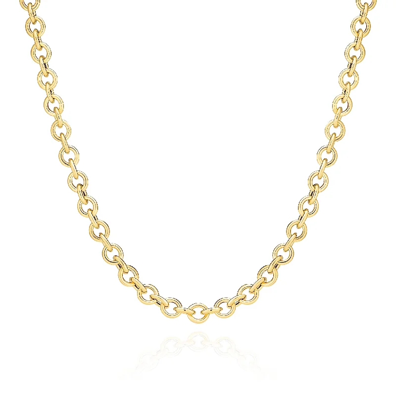 Ladies wedding necklaces-Carrara Gold Plated Chain