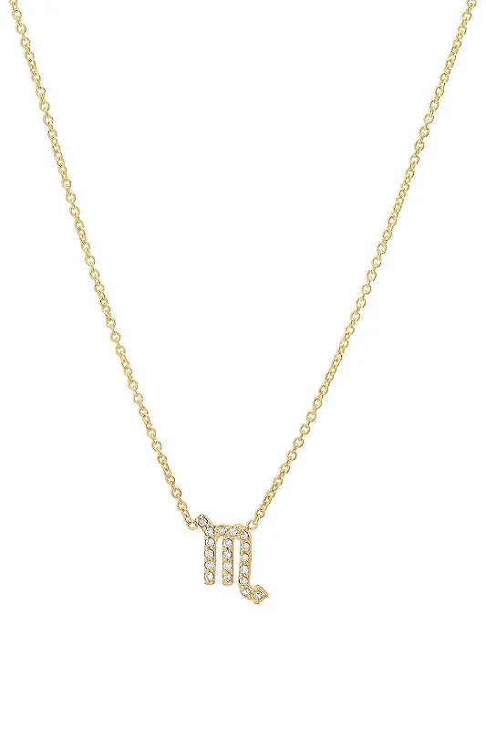 Ladies simple gold necklaces-Diamond Scorpio Necklace