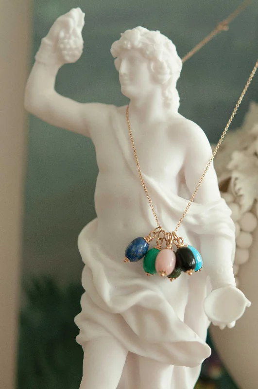 Ladies opal necklaces-Pink Opal Adonis Charm