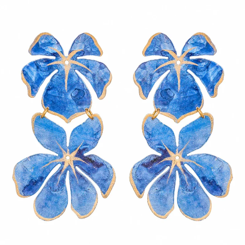 Ladies blue sapphire earrings-Tahiti Earrings