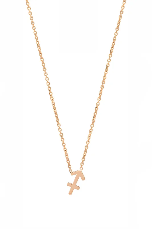 Ladies sapphire pendant necklaces-Rose Gold Sagittarius Necklace