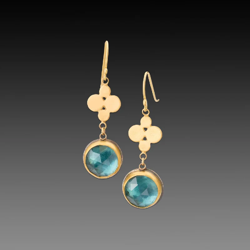 Ladies hoop and stud earrings-London Blue Topaz Earrings