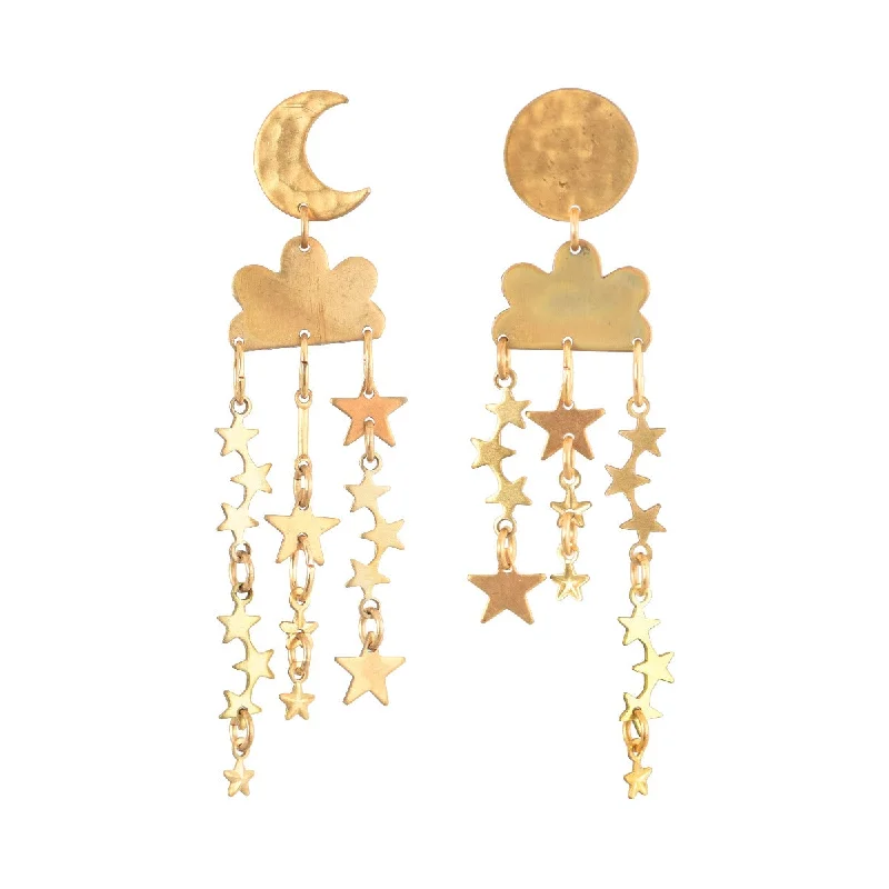 Ladies vintage drop earrings-Stargazer Earrings