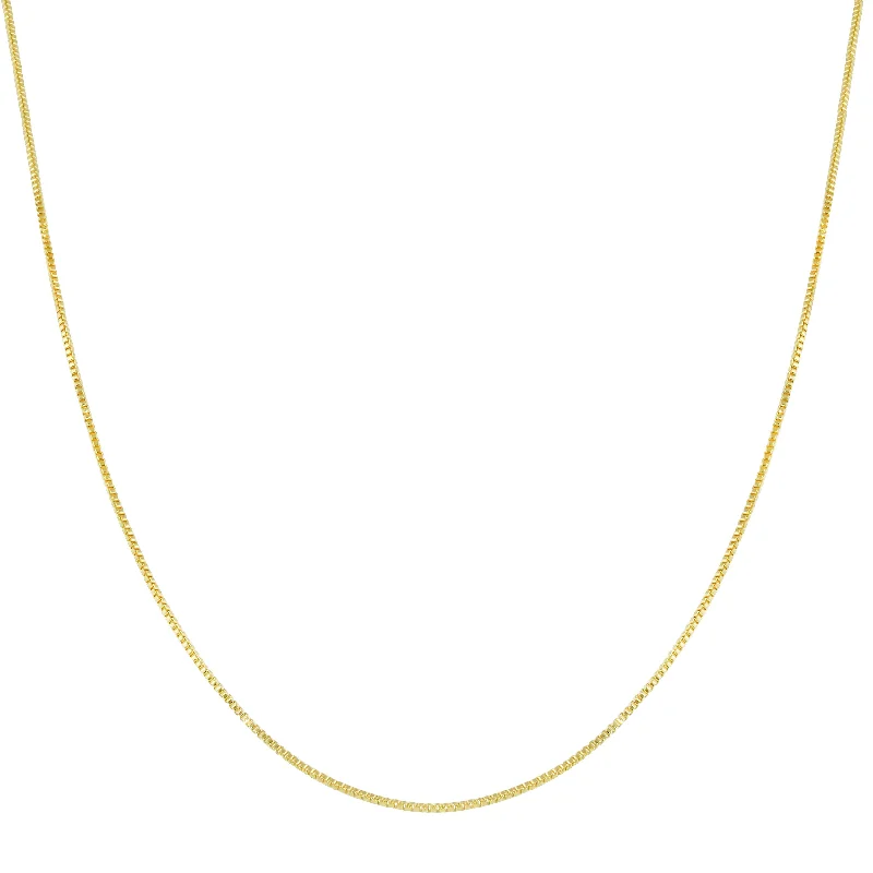 Ladies infinity necklaces-Delicate Box Chain Layering Necklace